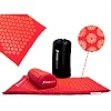 Массажный акупунктурный коврик 4YOURHEALTH Elite Line 1856 с подушкой красный 70x40см