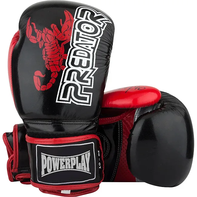 Перчатки для бокса POWERPLAY 3007 Scorpio Черный карбон