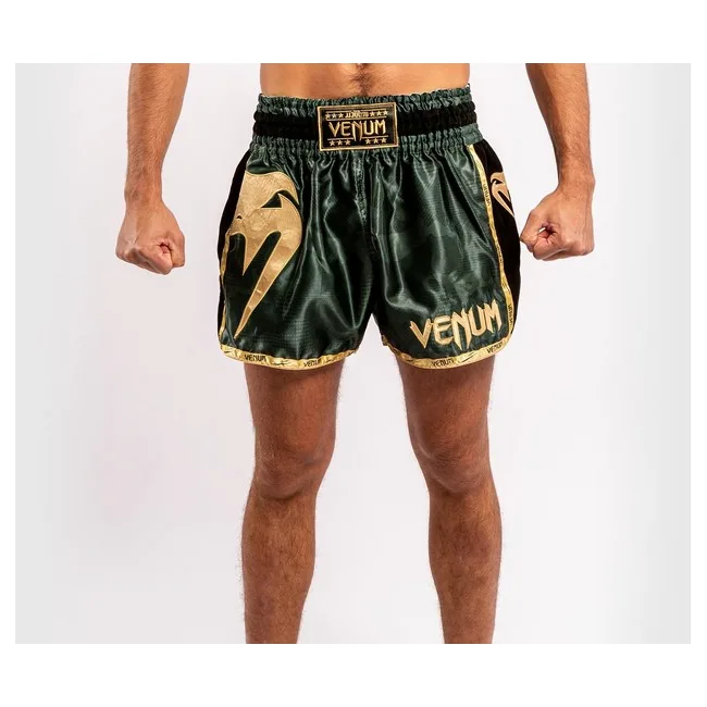 Шорти для тайського боксу VENUM Giant Camo Khaki Gold
