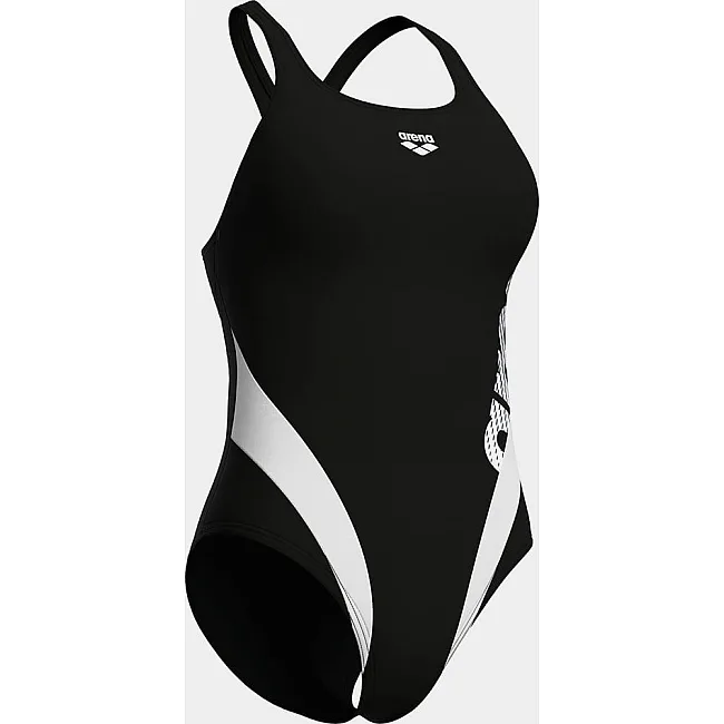 Купальник закритий для жінок Arena STRIPEFLO SWIMSUIT SWIM PRO BA чорний, білий (для жінок)