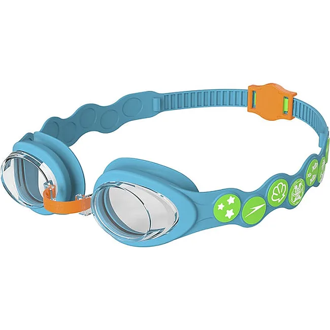 Очки для плавания Speedo SEA SQUNDER ARMOURD SPOT GOG голубой, оранжевый (для детей) One Size