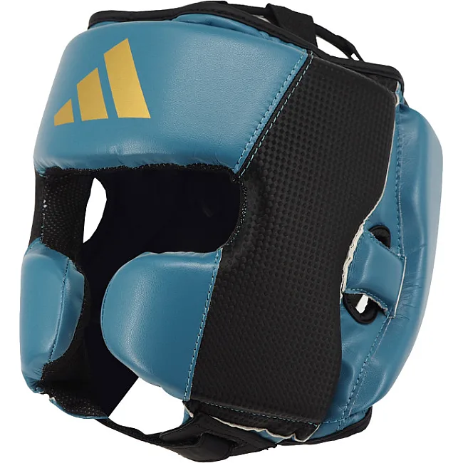 Боксерський шолом Adidas Power 50 блакитний/чорний/золотий | C50HG
