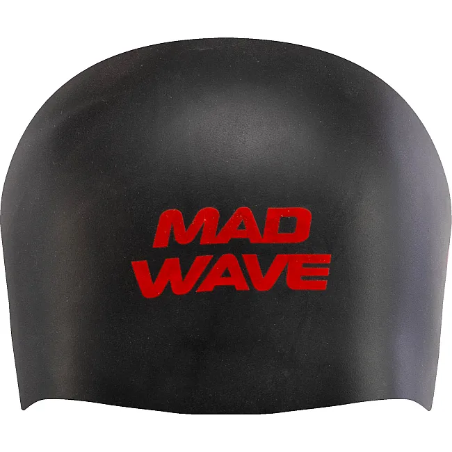 Двухсторонняя шапочка для плавания силиконовая для взрослых MADWAVE It bites reversible M055430 (Черный-золотой)