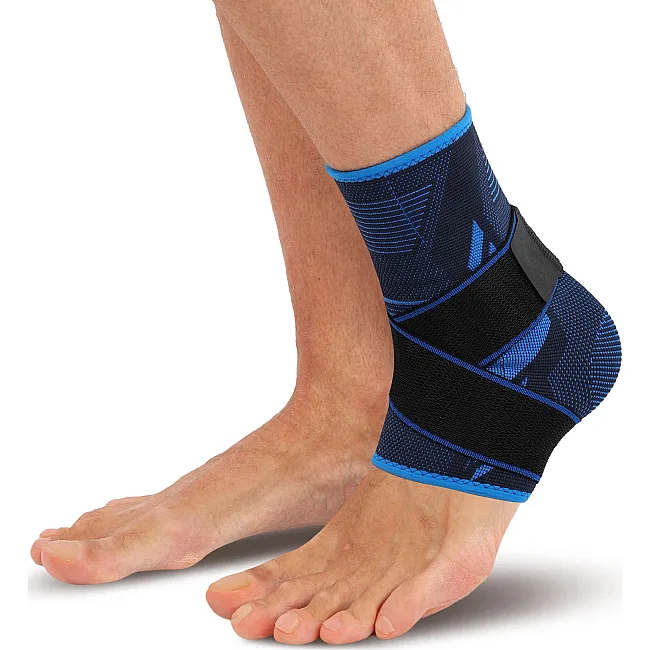 Фиксатор голеностопа с ремнем (фиксатор лодыжки) SIBOTE ST-7444 размер 1шт