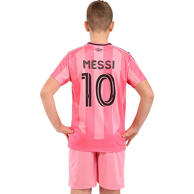 Футбольна форма дитяча із символікою клубу INTER MIAMI MESSI 10 домашня 2026 SP-SPORT CO-7358 (Рожевий)