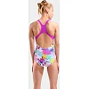 Купальник закрытый для девочек Arena SPRAYING SWIMSUIT SWIM PRO BAC белый, розовый (для детей)