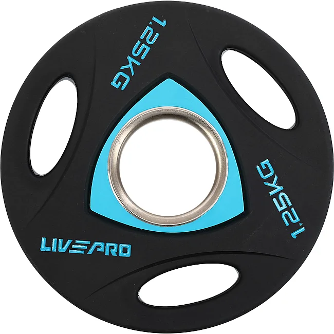 Блин для штанги полиуретановый
 LiveUp LP8020-1_25 ø51мм 1,25кг