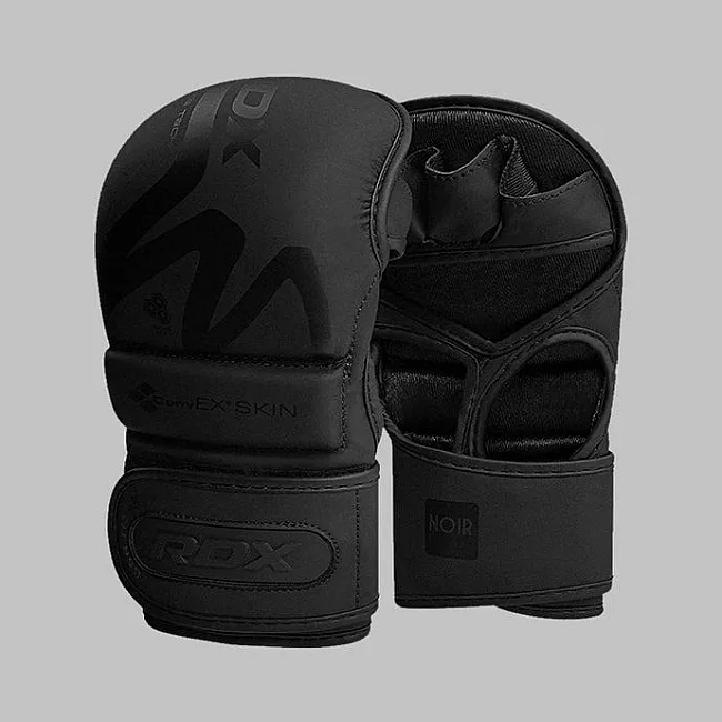 Неопреновые перчатки RDX T15 Noir MMA Grappling Matte Black