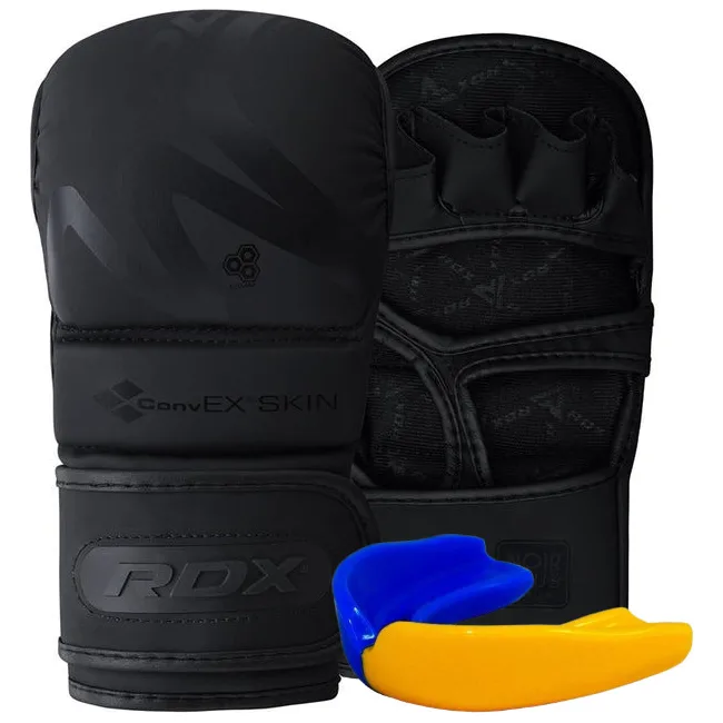 Неопреновые перчатки RDX T15 Noir MMA Grappling Matte Black
