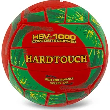 Волейбольний м'яч Compite шкіра HARD TOUCH HSV-1000 VB-4058 №5 (Червоно-зелений)