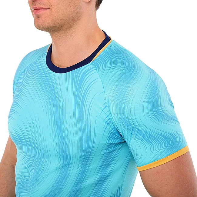 Футбольная форма
 комплект футболка и шорты LIDONG D8866 4XS-XXL (Голубой-черный)