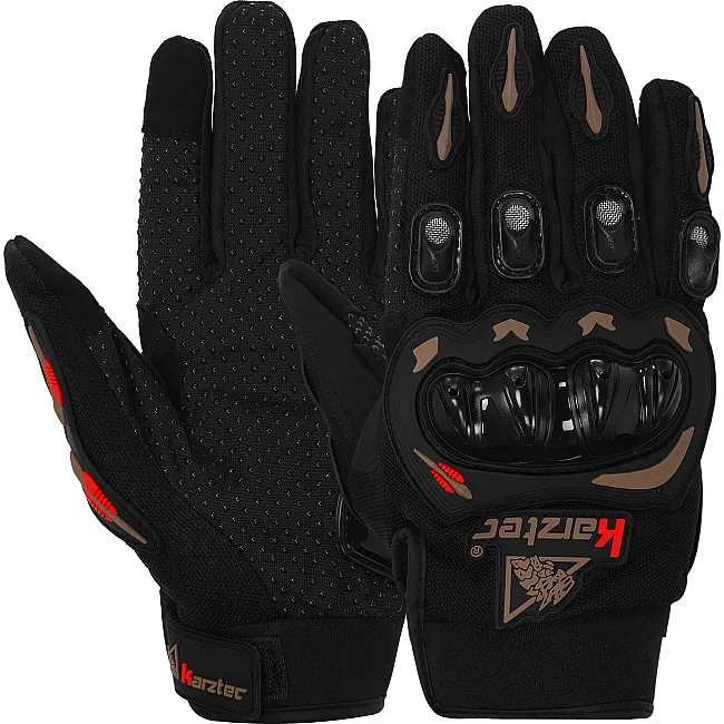 Мотоперчатки RACING BIKER SC-04 (Черный-оранжевый)