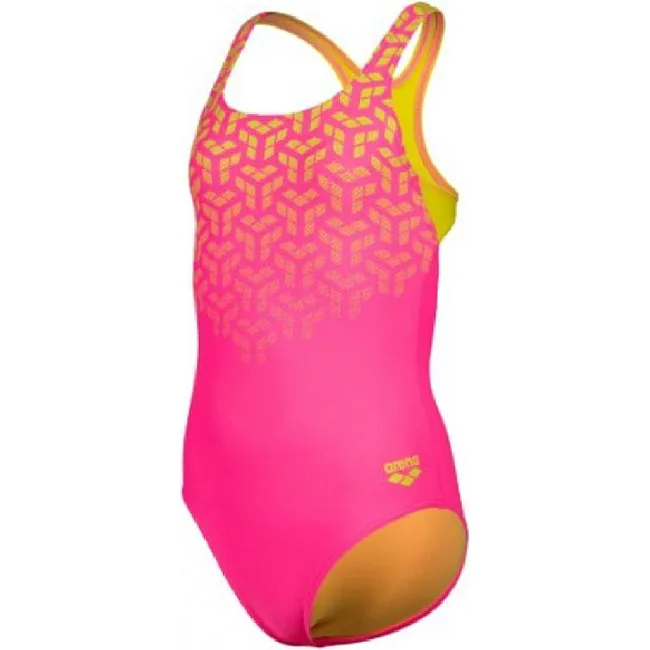 Купальник Arena KIKKO V SWIMSUIT SWIM PRO BACK фиолетовый, желтый