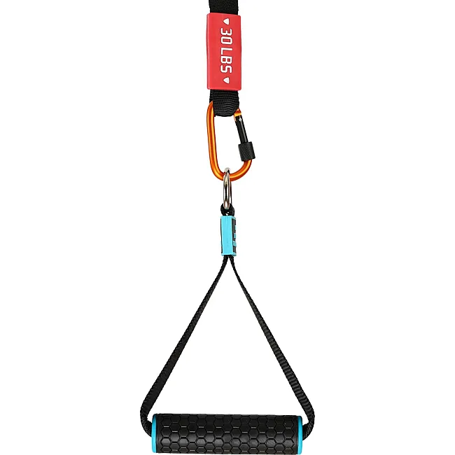 Трубчатый эспандер
 с карабином в защитном рукаве RESISTANCE TUBE LiveUp LP8401-L нагрузка высокая
