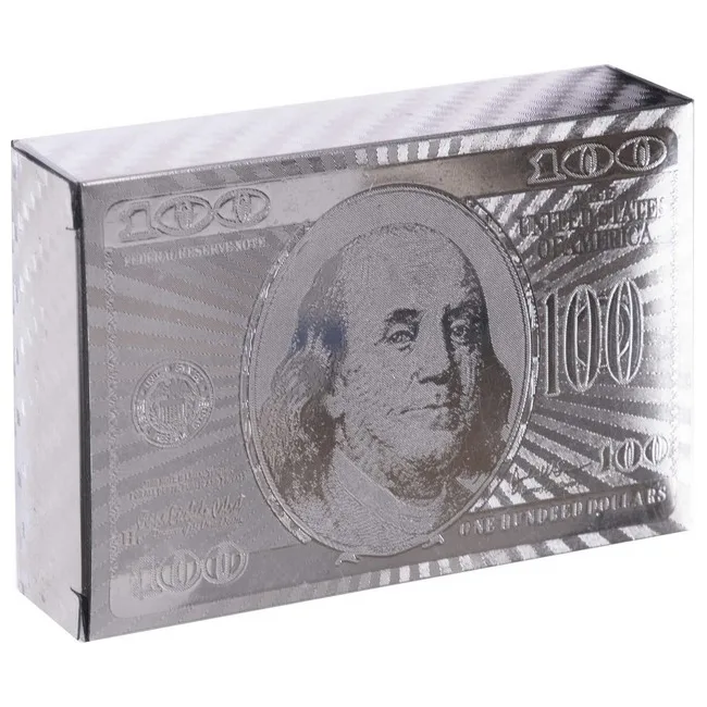 Игральные карты
 пластиковые серебряные SP-SPORT
 SILVER 100 DOLLAR IG-4566-S 54 карты