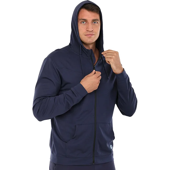 Спортивна кофта
 на блискавці з капюшоном JOMA

 INDOOR GYM 102970-345 (Темно-синій)