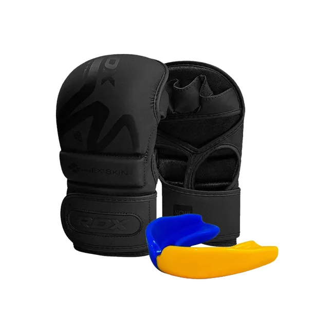 Неопреновые перчатки RDX T15 Noir MMA Grappling Matte Black