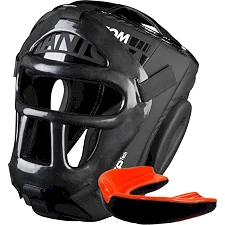 Боксерский шлем Phantom APEX Cage Black (капа в подарок)