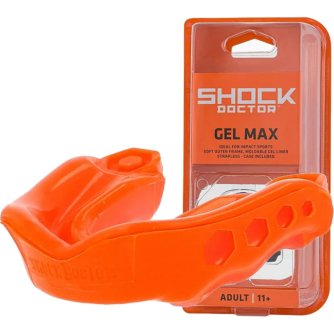 Капа для бокса Shock Doctor Gel Max взрослая (возраст 11+) Orange (art. 6130-OR-AD)