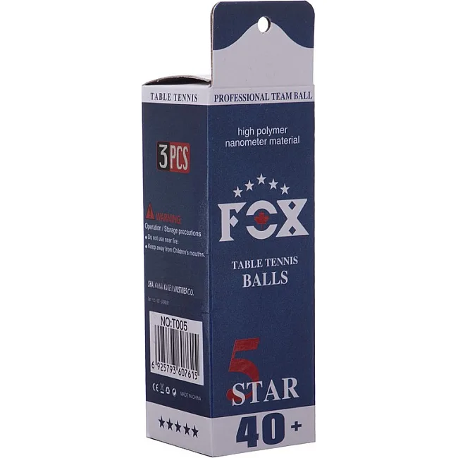 Мячи для настольного тенниса
 FOX 40+ 3star T005 3шт