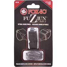 Свисток спортивный судейский пластиковый со шнурком FUZIUN CMG FOX40-FUZIUN CMG (Черный)