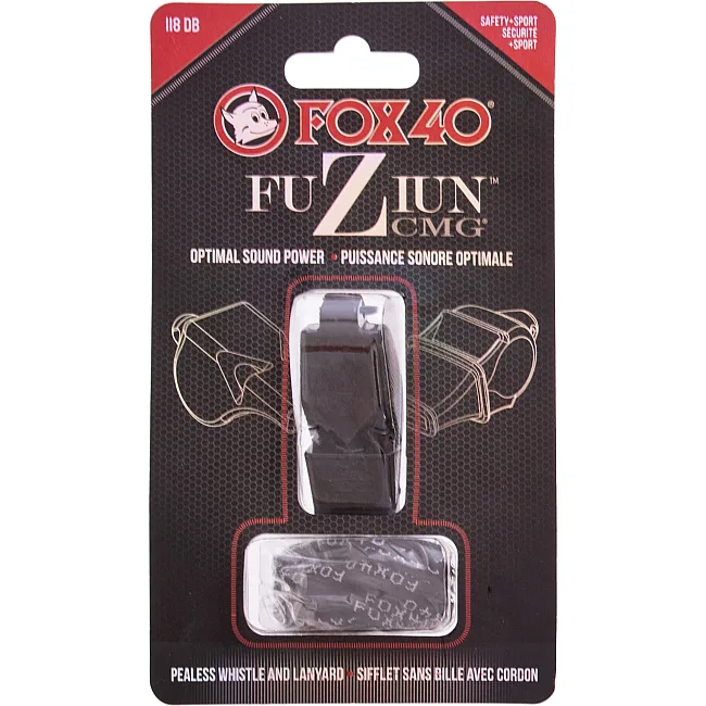 Свисток спортивный судейский пластиковый со шнурком FUZIUN CMG FOX40-FUZIUN CMG (Черный)