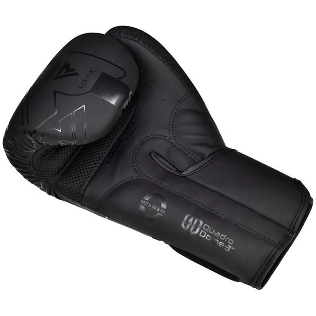Боксерские перчатки RDX F6 Kara Matte Black (капа в комплекте)