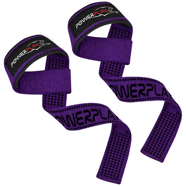 Лямки для тяги PowerPlay 7064 Lifting Gym Straps Фиолетовые