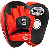 Лапа боксерская изогнутая тренировочная кожа BOXER 2010-01 19х23х4см 2штуки (Черный-красный)