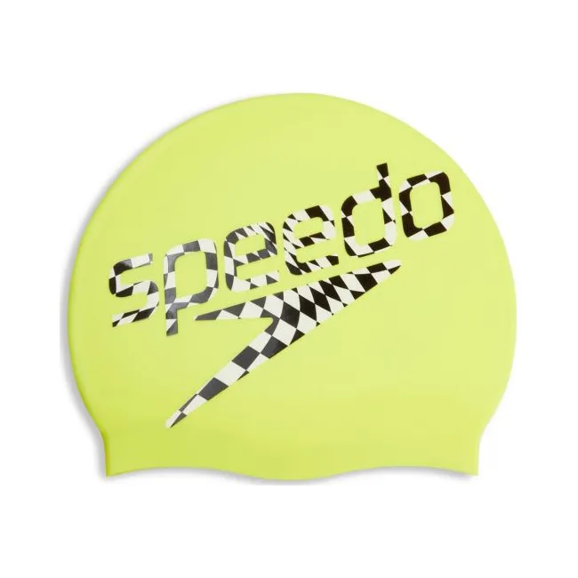 Сапожный шапка Speedo SLOGAN PRT CAP AU/AF/AM салатовый, черный, белый OSFM