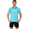 Футбольная форма
 комплект футболка и шорты LIDONG D8866 4XS-XXL (Голубой-черный)