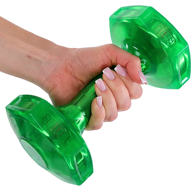 Гантель для фитнеса с TPU покрытием ZELART
 Jelly Urethane Coated Dumbbells TA-2946-10LB 1шт 4,5кг (Салатовый)