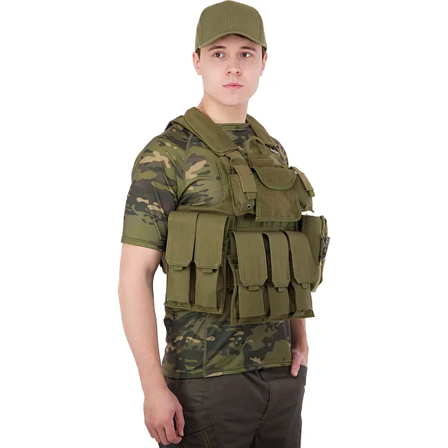 Разгрузочный жилет на 6 карманов MILITARY RANGERS ZK-5517 (Оливковый)