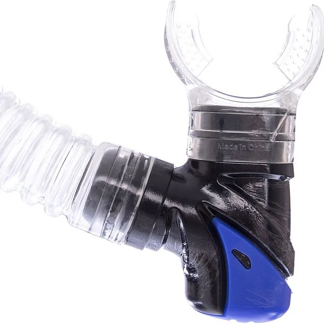 Набір для плавання маска з трубкою ZELART
 M276-SN120-PVC (Синьо-білий-прозорий)