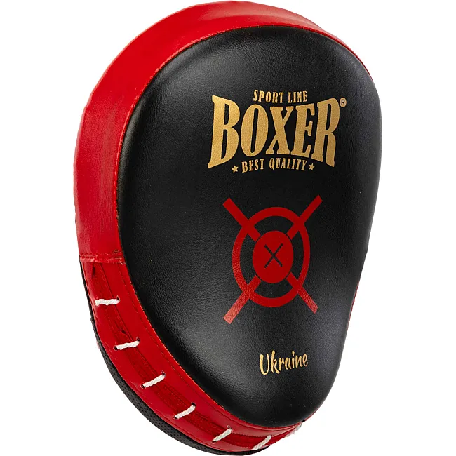 Лапа боксерская изогнутая тренировочная
 BOXER
 Элит 2013-01 23х19х4,5см 2штуки (Черный-синий)