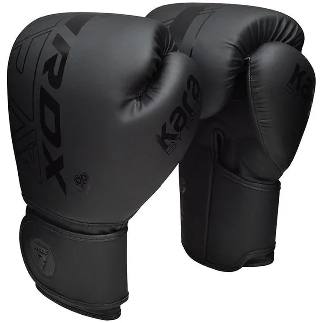 Боксерские перчатки RDX F6 Kara Matte Black (капа в комплекте)