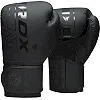 Боксерские перчатки RDX F6 Kara Matte Black (капа в комплекте)
