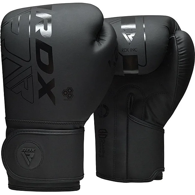 Боксерские перчатки RDX F6 Kara Matte Black (капа в комплекте)