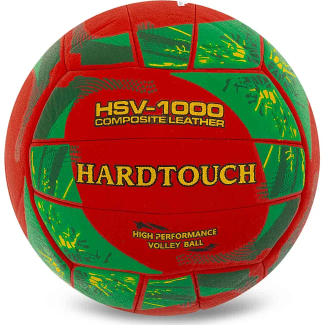 Волейбольный мяч
 Comp
ite кожа
 HARD TOUCH HSV-1000 VB-4058 №5 (Красный-зеленый)