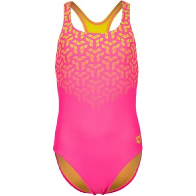 Купальник Arena KIKKO V SWIMSUIT SWIM PRO BACK фиолетовый, желтый