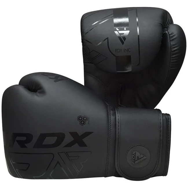 Боксерские перчатки RDX F6 Kara Matte Black (капа в комплекте)