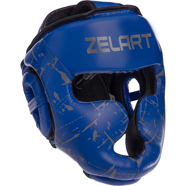 Дитячий шолом закритий для боксу PU ZELART BO-0394 (Синій)