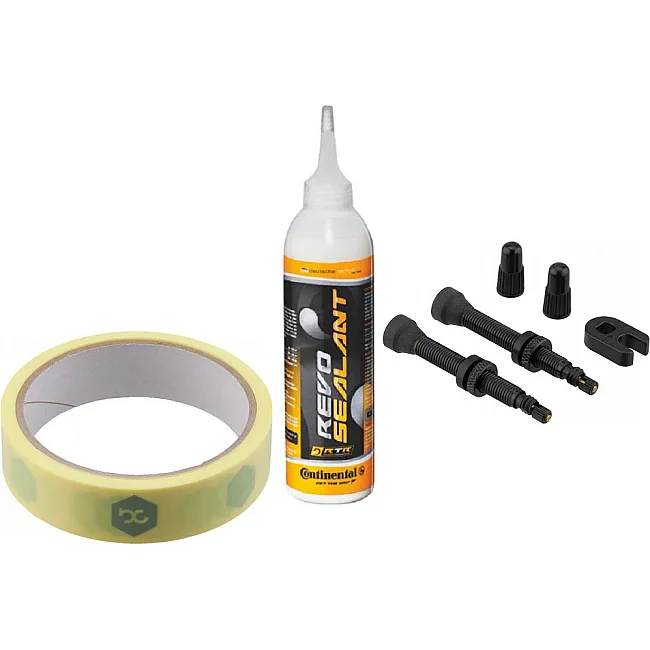 Бескамерный набор CONTINENTAL 27mm (лента, ниппель, клей)