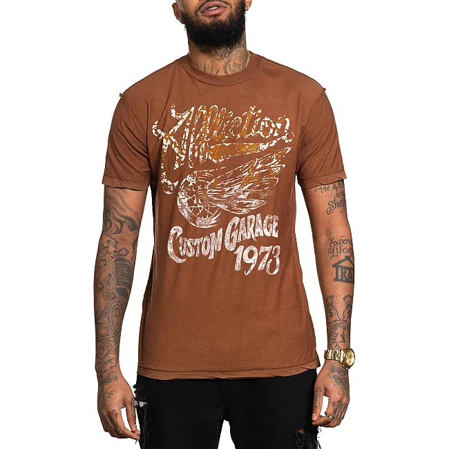 Двусторонняя футболка AFFLICTION Bad Omen A26013 Short Sleeve Rev Tee