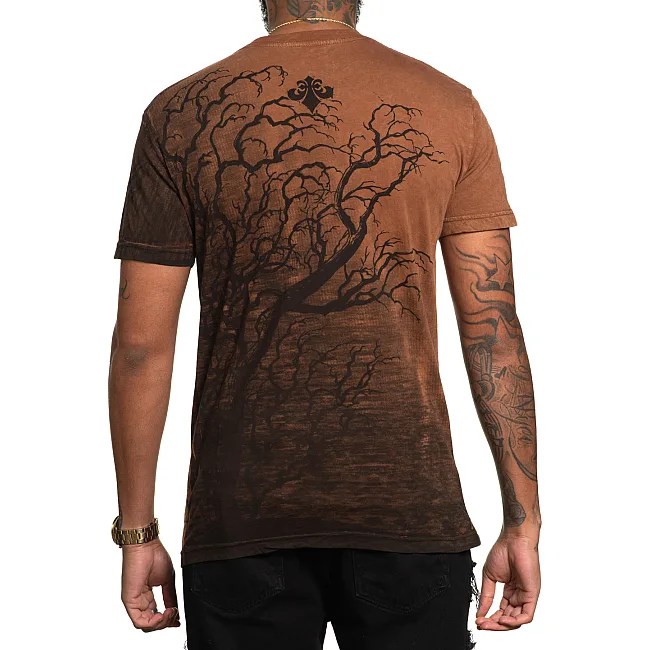 Двусторонняя футболка AFFLICTION Bad Omen A26013 Short Sleeve Rev Tee