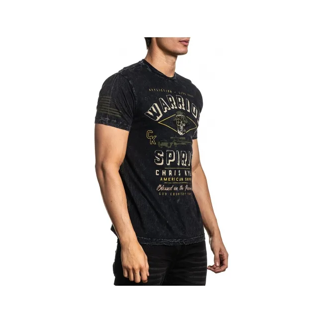 Футболка AFFLICTION CK Valor SS Tee Black Lava Wash