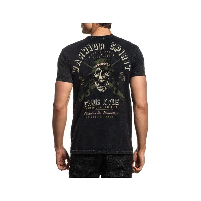 Футболка AFFLICTION CK Valor SS Tee Black Lava Wash