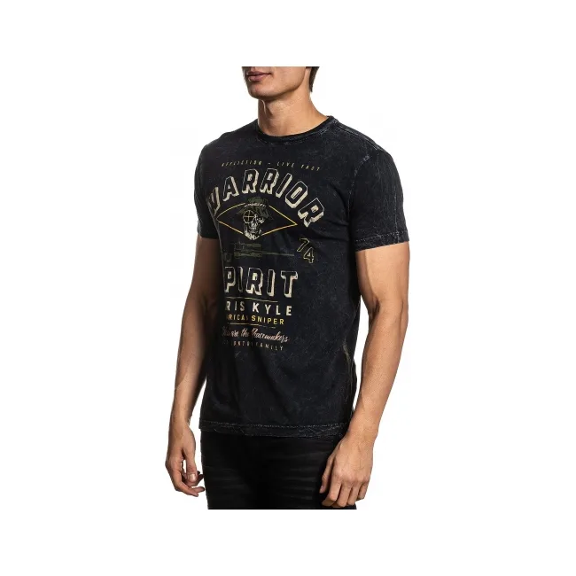 Футболка AFFLICTION CK Valor SS Tee Black Lava Wash