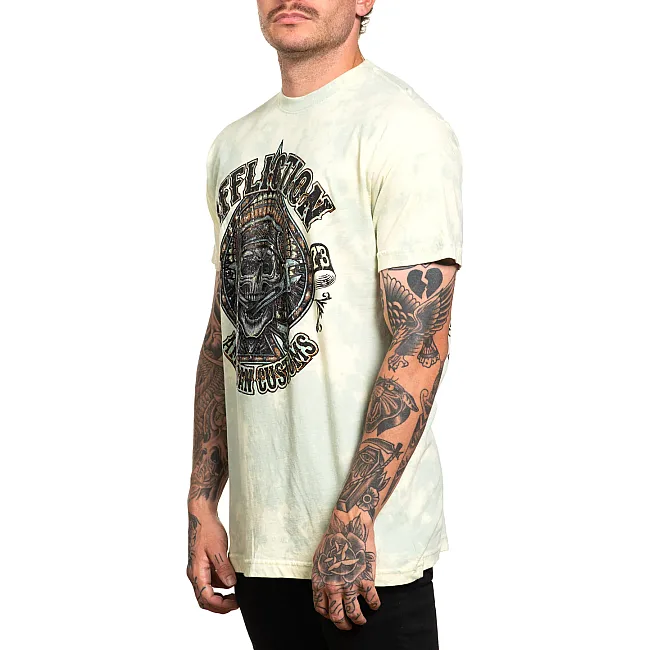 Футболка мужская AFFLICTION AC Outlaw Steel Tee Cloud Wash