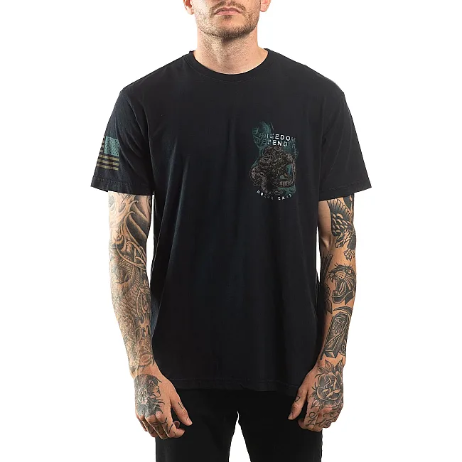 Футболка мужская AFFLICTION FD Smoke Screen Tee Black Lava Wash